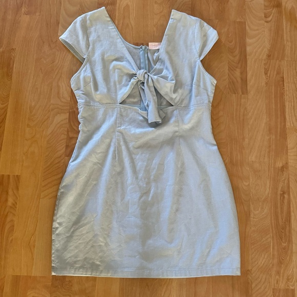 Showpo. Tie Front Mini Dress - Picture 1 of 4